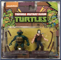 Michelangelo / Casey Jones from Teenage Mutant Ninja Turtles - Classic Collection - Minis manufactured by Playmates [Front]