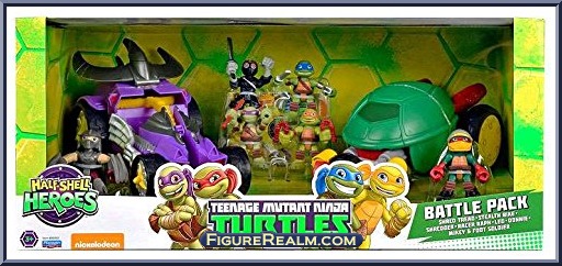teenage mutant ninja turtles half shell heroes battle pack action figure set