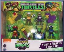 Turtle Rescue 8 Piece Set from Teenage Mutant Ninja Turtles - Half Shell Heroes - Box Sets manufactured by Playmates [Front]