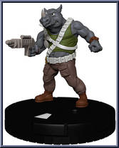 Rocksteady (Animal) from Teenage Mutant Ninja Turtles - HeroClix - Shredder's Return manufactured by WizKids [Loose]