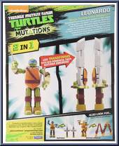 Leonardo from Teenage Mutant Ninja Turtles - Nickelodeon - Ninja Turtle Into Weapon manufactured by Playmates [Back]