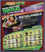 Michelangelo (Space Traveler) from Teenage Mutant Ninja Turtles - Nickelodeon - Dimension X manufactured by Playmates [Back]