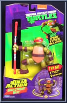 Ninja Strikin' Mikey from Teenage Mutant Ninja Turtles - Nickelodeon - Ninja Action manufactured by Playmates [Front]