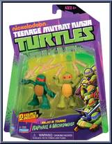 Raphael & Michelangelo from Teenage Mutant Ninja Turtles - Nickelodeon - Ninjas in Training manufactured by Playmates [Front]