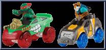 Raph in Monster Truck & Tiger Claw in Safari Truck from Teenage Mutant Ninja Turtles - Nickelodeon - T-Machines manufactured by Playmates [Loose]