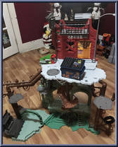 Secret Sewer Lair Playset + 4 Z-Line Ninja Playsets from Teenage Mutant Ninja Turtles - Nickelodeon - Z-Line Ninjas manufactured by Playmates [Loose]