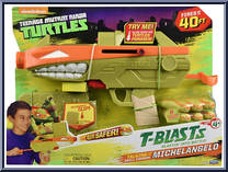 T-Blasts: Talking Shell Cannon Michelangelo from Teenage Mutant Ninja Turtles - Nickelodeon - Role Play manufactured by Playmates [Front]