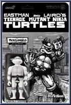 Michelangelo (Cosmic Greyscale) from Teenage Mutant Ninja Turtles - ReAction Figures manufactured by Super7 [Front]