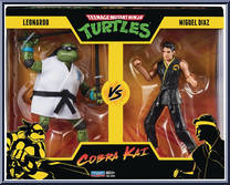 Leonardo vs Miguel from Teenage Mutant Ninja Turtles vs Cobra Kai - Basic Series manufactured by DC Collectibles [Front]