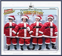 Holiday 4-Pack from Three Stooges - Basic Series manufactured by Figures Toy Company [Front]
