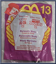 Marionette Woody (Puppet on Strings) from Toy Story - Toy Story 2 manufactured by McDonald's [Front]