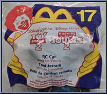 RC Car (Wind Up Vehicle) from Toy Story - Toy Story 2 manufactured by McDonald's [Front]