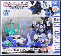 Sawtooth & Strongarm Gekiryu Armor from Transformers - Adventure Series - Wave 17 manufactured by Takara [Front]