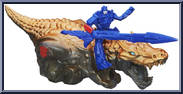 Optimus Prime & Grimlock from Transformers - Age of Extinction - Robots in Disguise - Dino Sparkers manufactured by Hasbro [Loose]