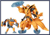 Kurama & Gamakichi from Transformers - Collaborative - Naruto Shippuden manufactured by Hasbro [Loose]