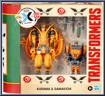 Kurama & Gamakichi from Transformers - Collaborative - Naruto Shippuden manufactured by Hasbro [Front]