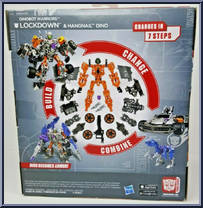 Lockdown & Hangnail from Transformers - Construct-Bots - Dinobot Warriors manufactured by Hasbro [Back]