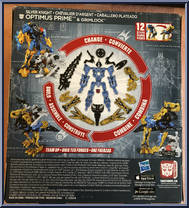 Optimus Prime & Grimlock from Transformers - Construct-Bots - Exclusives manufactured by Hasbro [Back]