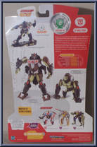 Optimus Prime (Jungle Planet) from Transformers - Cybertron - Deluxe Class manufactured by Hasbro [Back]