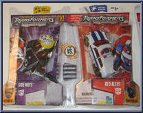 Sideways vs. Red Alert from Transformers - Cybertron - Deluxe Class manufactured by Hasbro [Front]