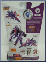 Skywarp from Transformers - Cybertron - Deluxe Class manufactured by Hasbro [Back]