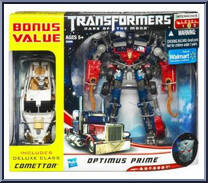 Optimus Prime with Comettor from Transformers - Dark of the Moon - Mechtech Voyager manufactured by Hasbro [Front]