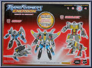 Grimlock & Swoop from Transformers - Energon - Mega Class manufactured by Hasbro [Back]