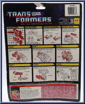 Scoop (Targetmaster) from Transformers - Generation 1 - Series 5 manufactured by Hasbro [Back]