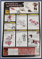 Skydive from Transformers - Generation 1 - Series 3 manufactured by Hasbro [Back]
