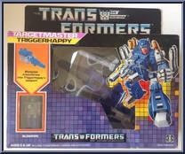 Triggerhappy (Targetmaster) from Transformers - Generation 1 - Series 4 manufactured by Hasbro [Front]