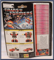Windcharger from Transformers - Generation 1 - Series 1 manufactured by Hasbro [Back]