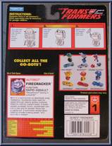 Firecracker from Transformers - Generation 2 - Go-Bots manufactured by Hasbro [Back]