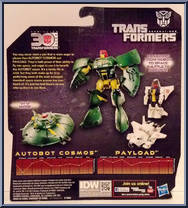 Cosmos (Autobot) & Payload from Transformers - Generations - Thrilling 30 - Legends Class manufactured by Hasbro [Back]
