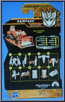 Rampage from Transformers - Hunt for the Decepticons - Legends manufactured by Hasbro [Back]