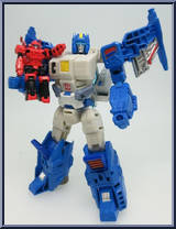 Targetmaster Topspin (with Peaceman) from Transformers - Legends - Wave 27 manufactured by Takara [Loose]