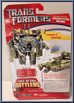 Brawl (Double Missile) from Transformers - Movie - Fast Action Battlers manufactured by Hasbro [Back]