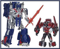 Optimus Prime with Trailer & Sideswipe from Transformers - Platinum Edition - Gift Sets manufactured by Hasbro [Loose]