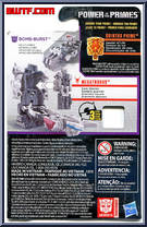 Bomb-Burst with Megatronus from Transformers - Power of the Primes - Prime Master manufactured by Hasbro [Back]