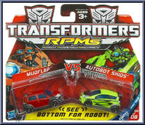 Mudflap vs Autobot Skids from Transformers - Revenge of the Fallen - RPM Battle Series manufactured by Hasbro [Front]