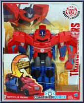 Optimus Prime (Combiner Force) from Transformers - Robots in Disguise (2015) - 3-Step Changers manufactured by Hasbro [Front]