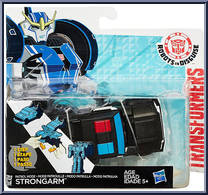 Strongarm (Patrol Mode) from Transformers - Robots in Disguise (2015) - 1-Step Changers manufactured by Hasbro [Front]