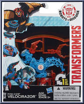 Velocirazor from Transformers - Robots in Disguise (2015) - Mini-Cons manufactured by Hasbro [Front]