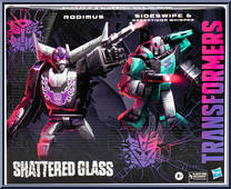 Rodimus / Sideswipe & Whisper from Transformers - Shattered Glass - Basic Series manufactured by Hasbro [Front]