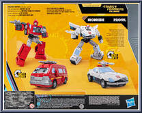 Ironhide / Prowl from Transformers - Studio Series - Buzzworthy Bumblebee manufactured by Hasbro [Back]