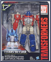 Apex & Powermaster Optimus Prime from Transformers - Titans Return - Leader manufactured by Hasbro [Front]