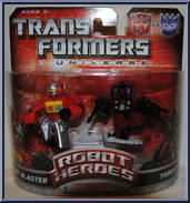 Autobot Blaster / Thrust (G1 Series)  from Transformers - Universe 2008 - Robot Heroes manufactured by Hasbro [Front]