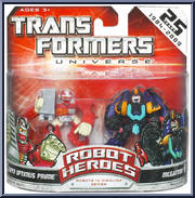 Super Optimus Prime / Megatron (RID Series)  from Transformers - Universe 2008 - Robot Heroes manufactured by Hasbro [Front]
