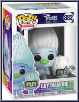 Guy Diamond with Tiny (Diamond) from Trolls - Trolls World Tour Pop! manufactured by Funko [Front]