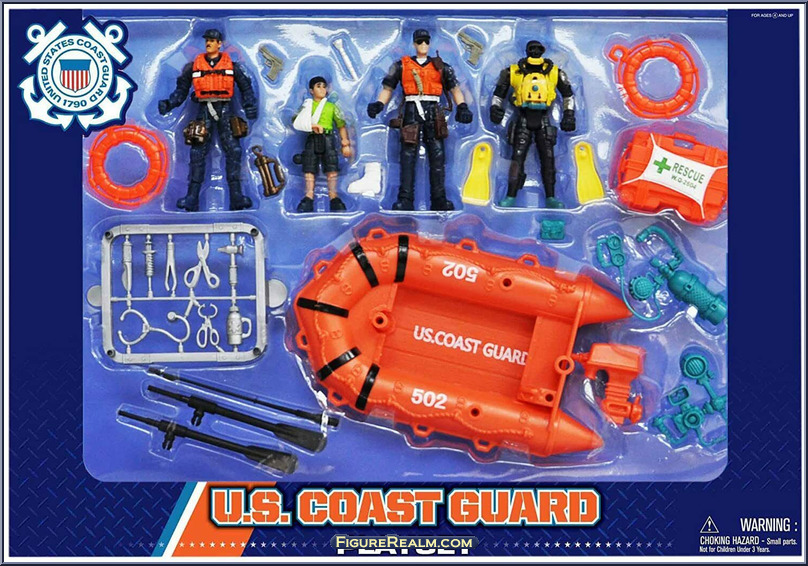 Playset with Raft U.S. Coast Guard Basic Series Excite Action Figure