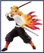 Kyojuro Rengoku from Vibration Stars - Demon Slayer: Kimetsu no Yaiba manufactured by Banpresto [Loose]
